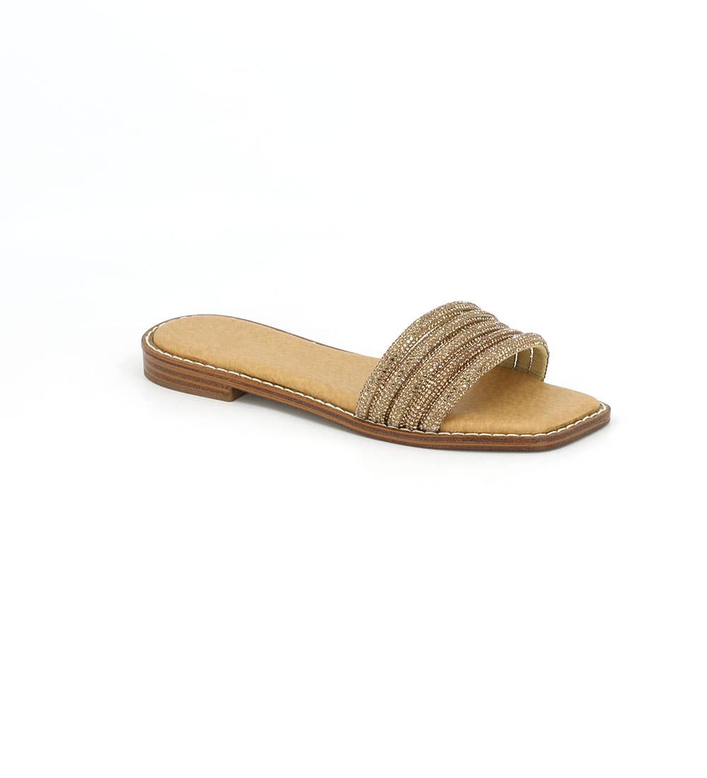 Cushioned Rhinestone Slip On Flats