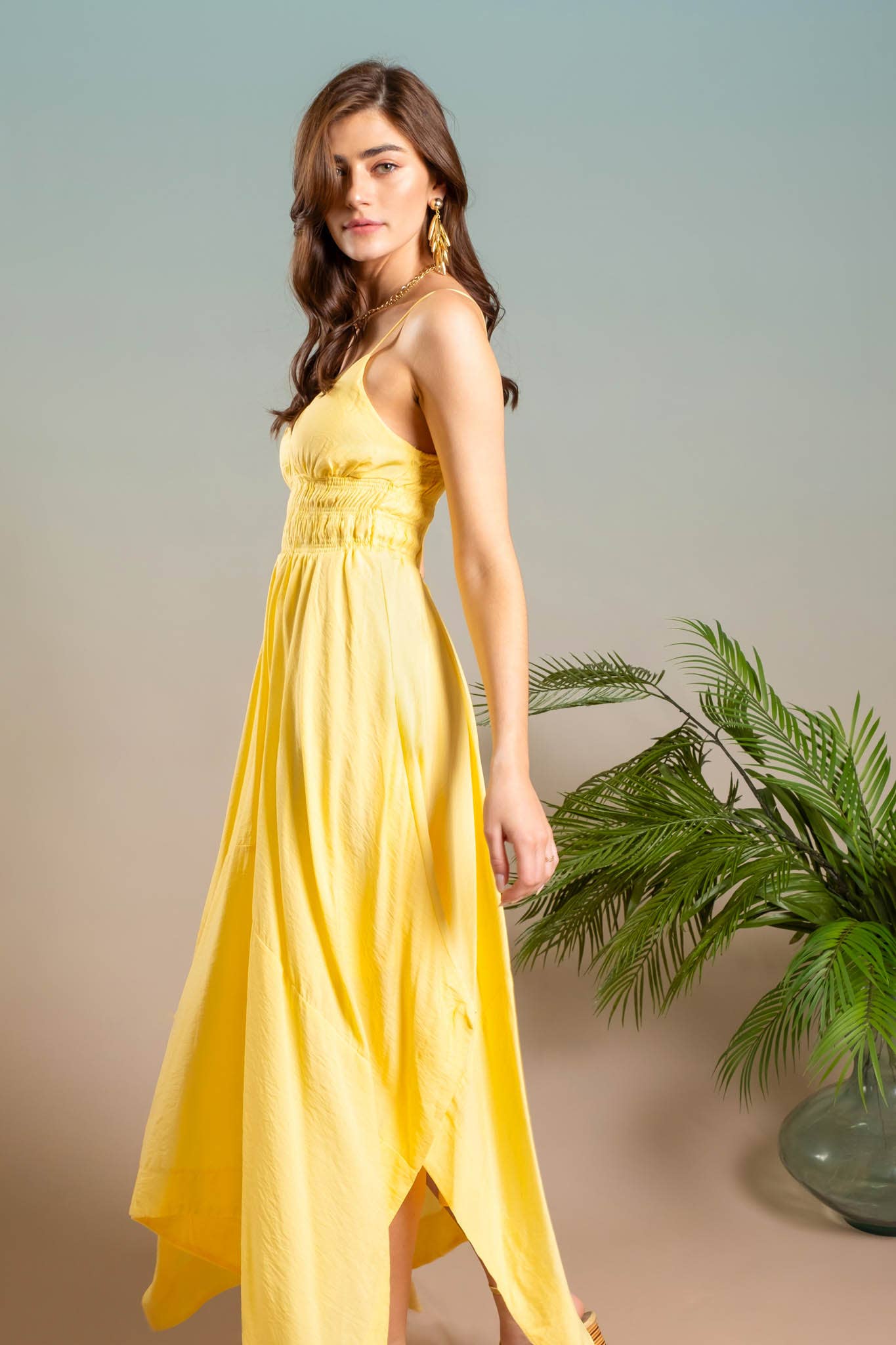HANDKERCHIEF MIDI DRESS