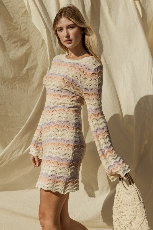 Bell Sleeve Sweater Dress
