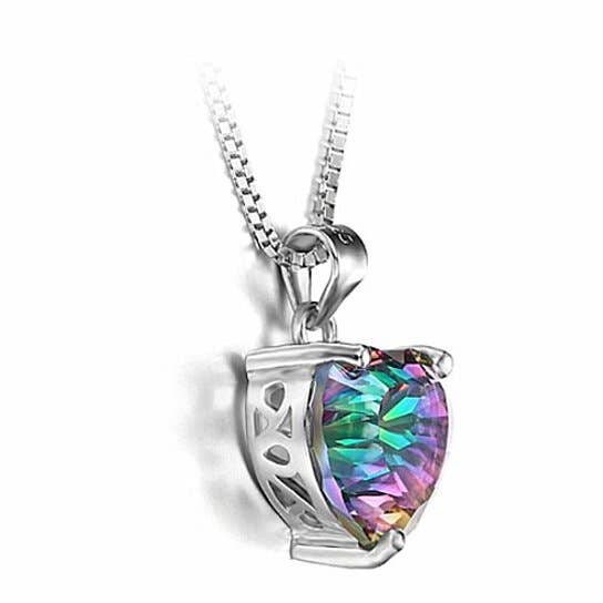 Mystic Topaz Heart Necklace