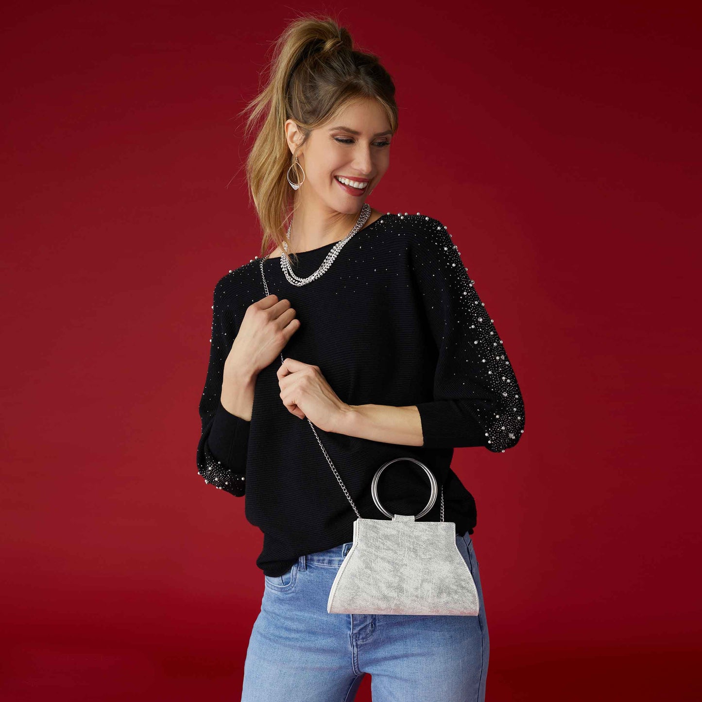 Lucy Shimmer Wristlet