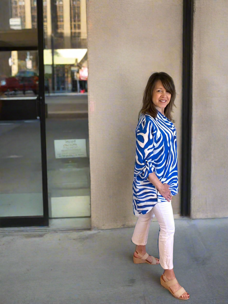 Zebra Stripe Print Shirt