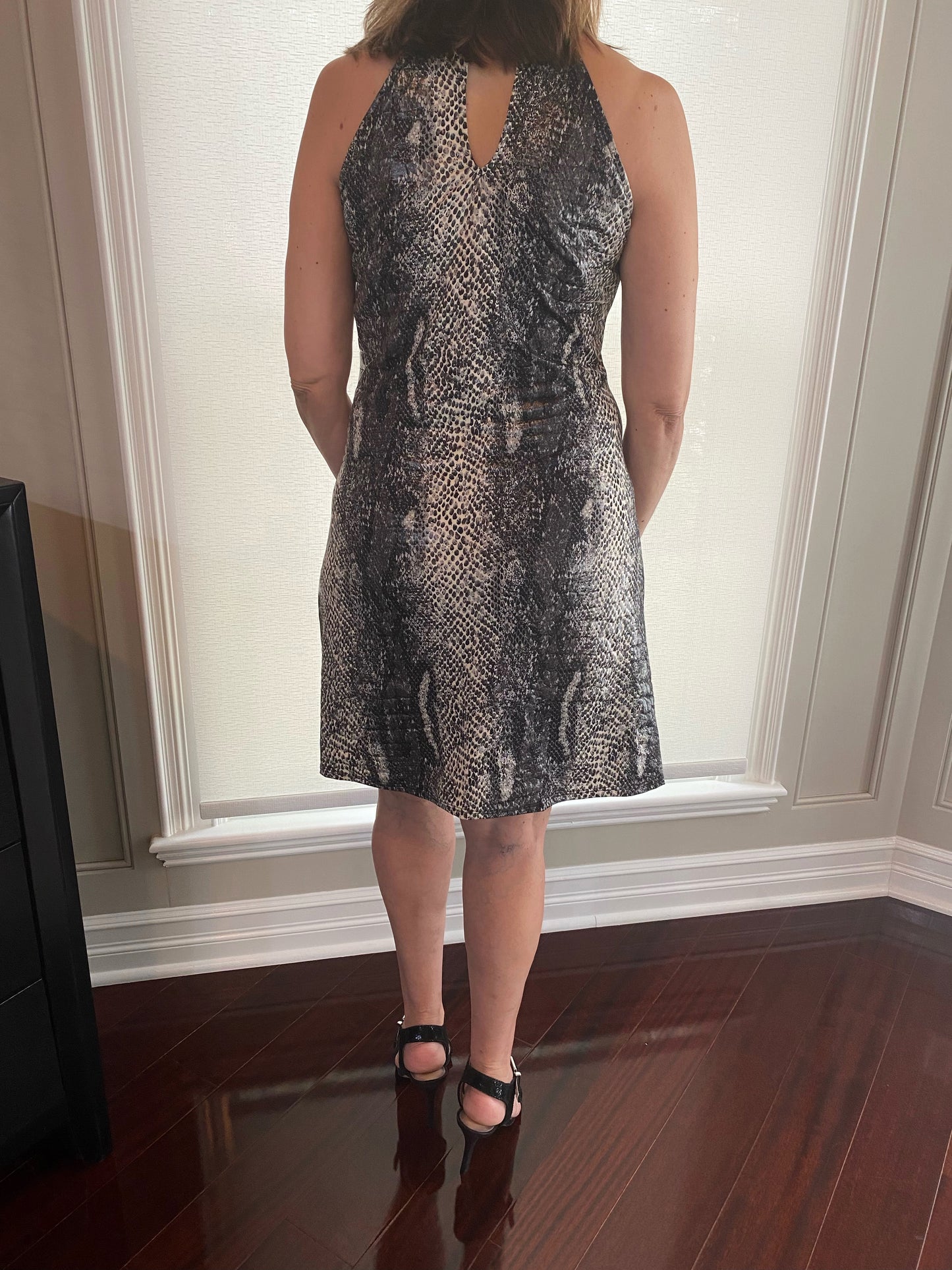 Snake Print Halter Dress
