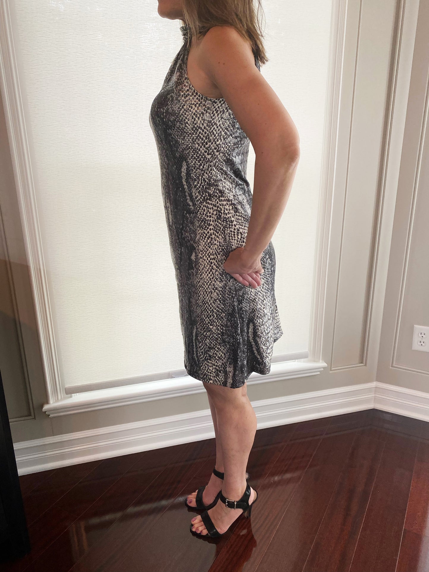 Snake Print Halter Dress