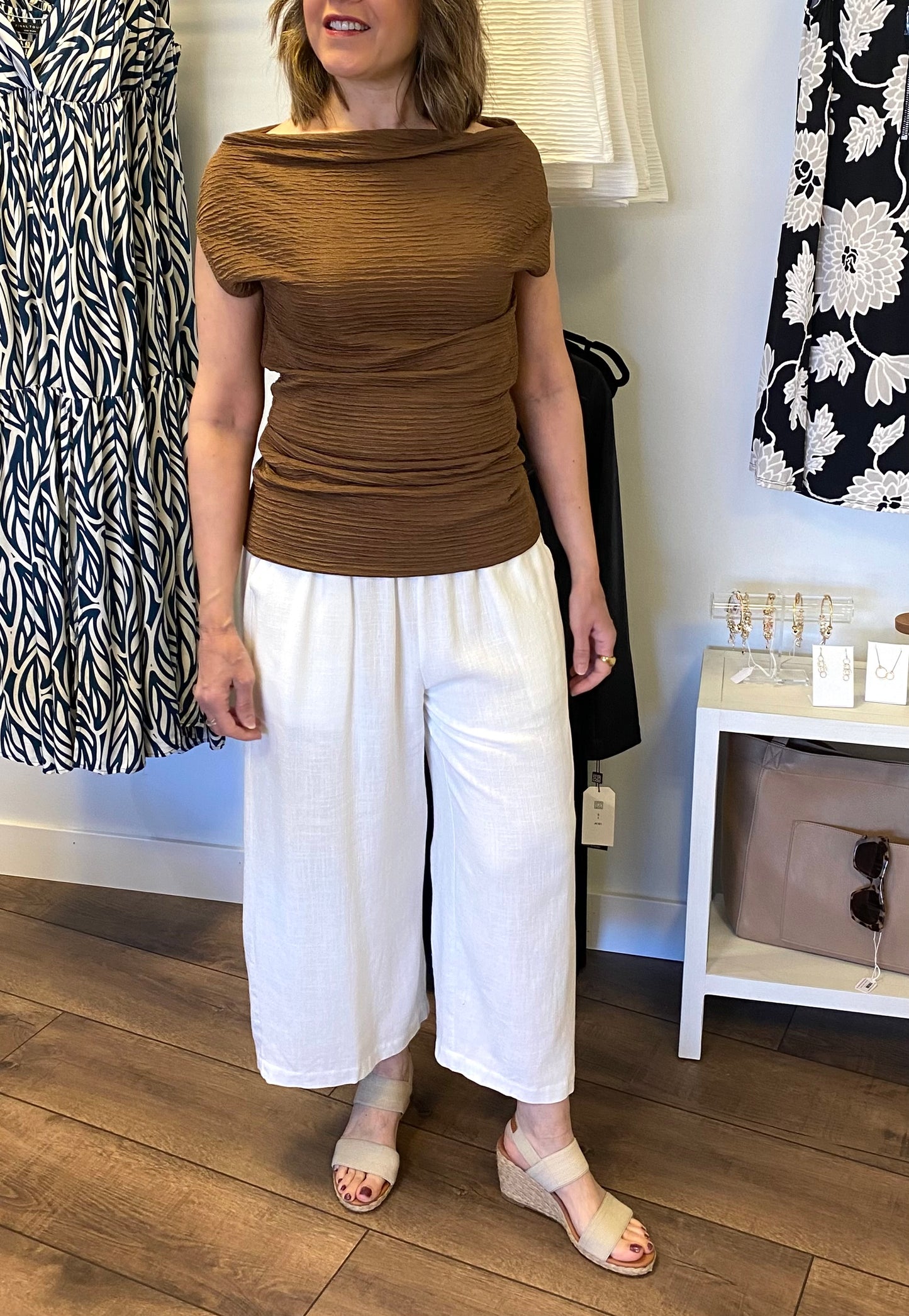Justyne Linen Crop Pants