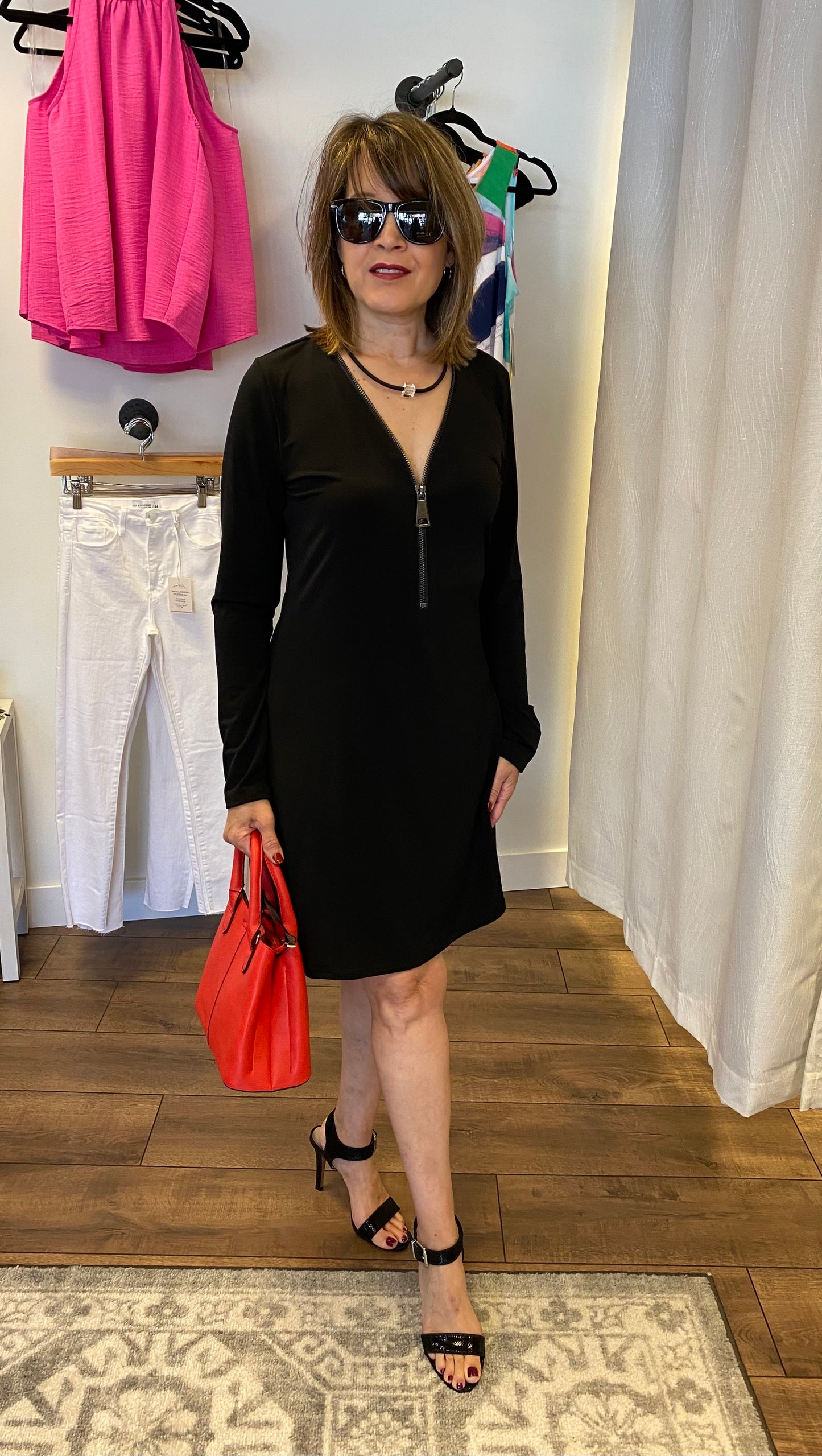 Long Sleeve Zipper Dress