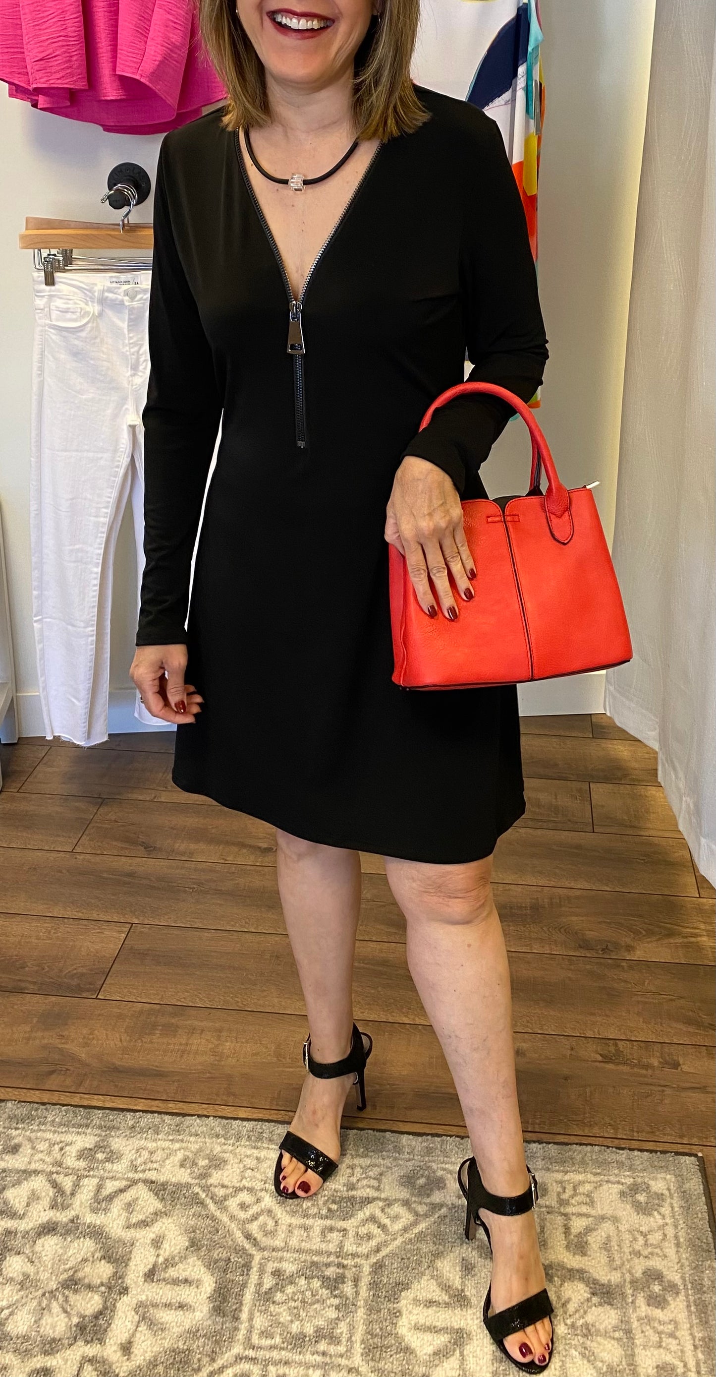 Long Sleeve Zipper Dress