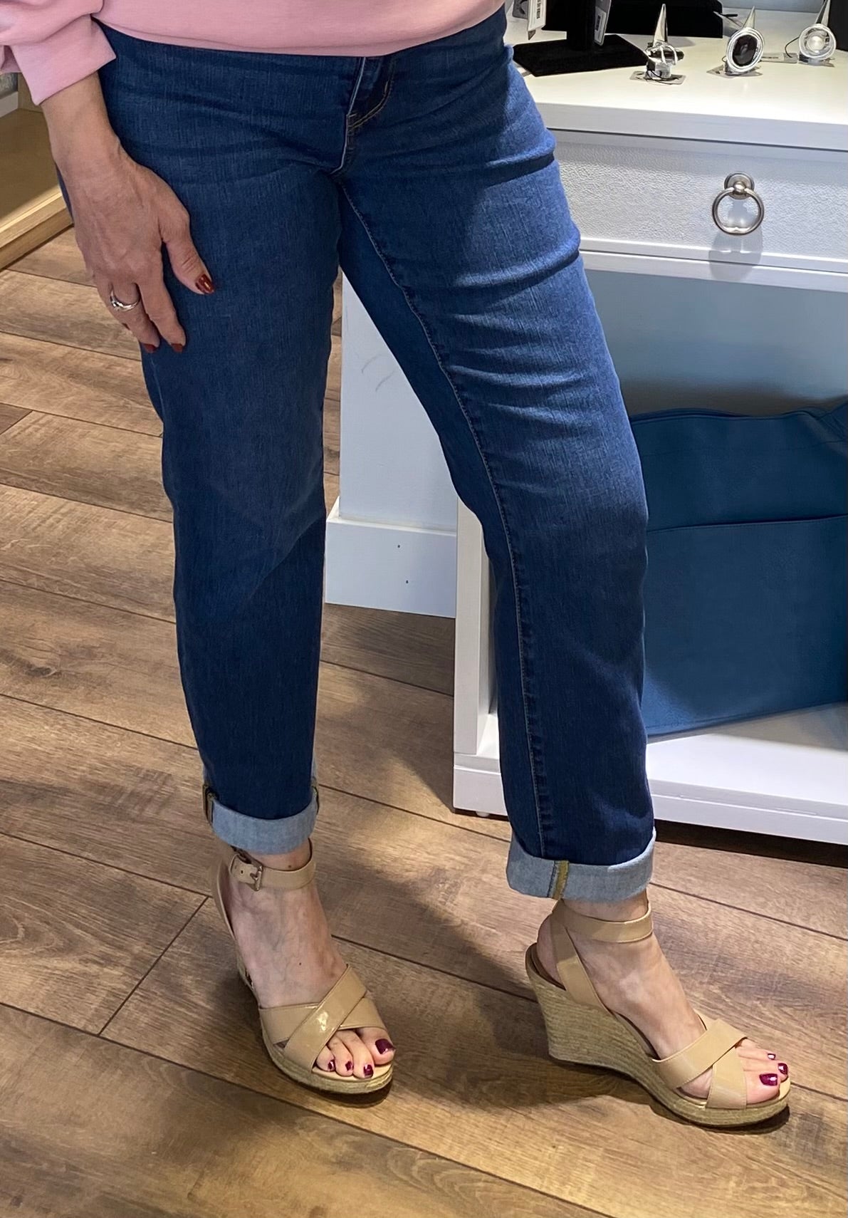 Judy Blue HW Cool Denim Cuff BF