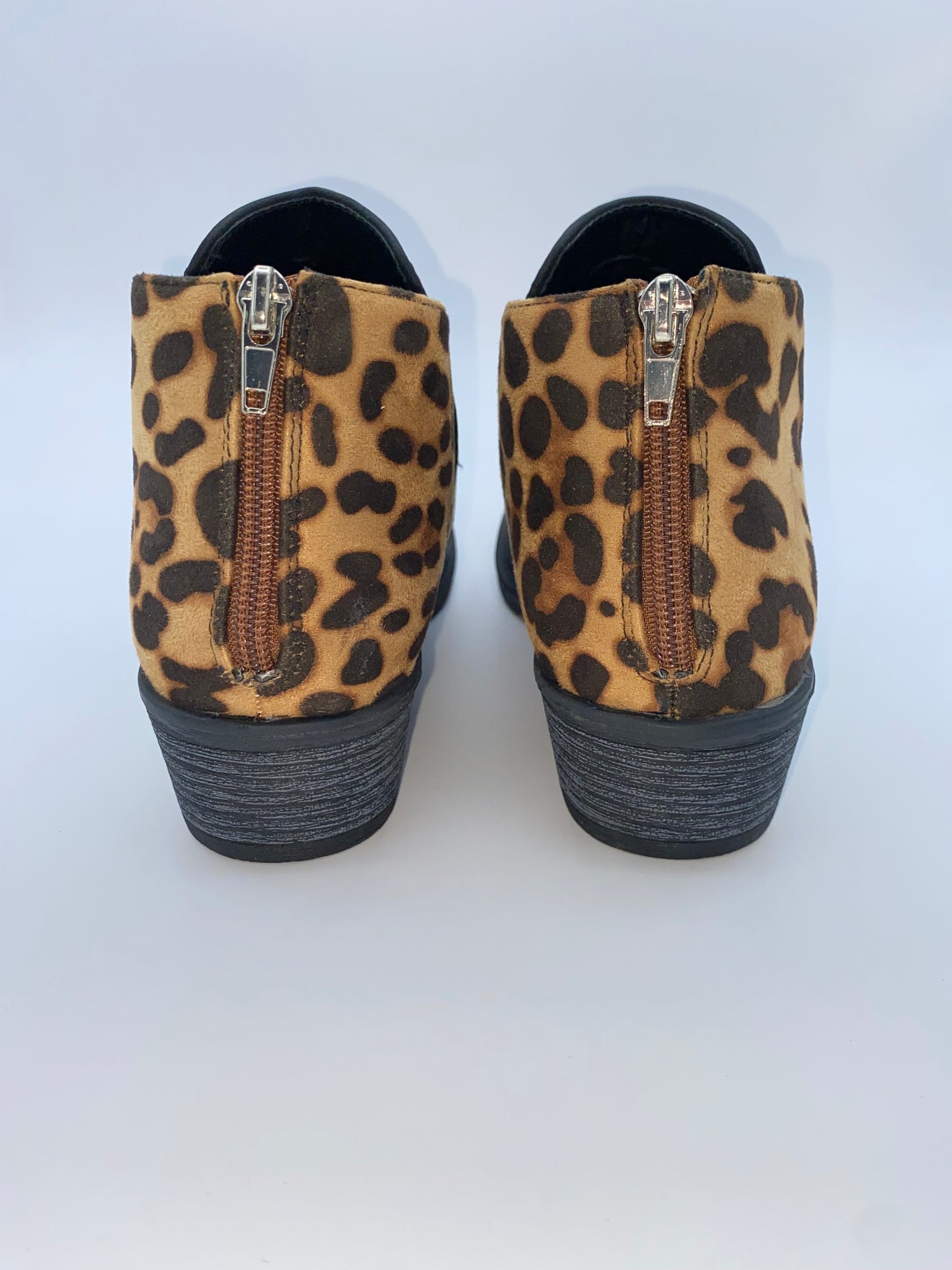 Kitty Black Leopard Bootie