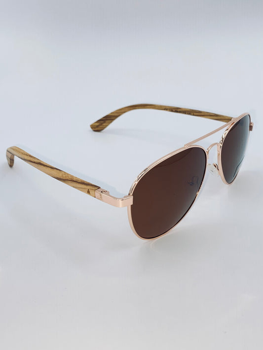 Zebra Wood Classic Aviators