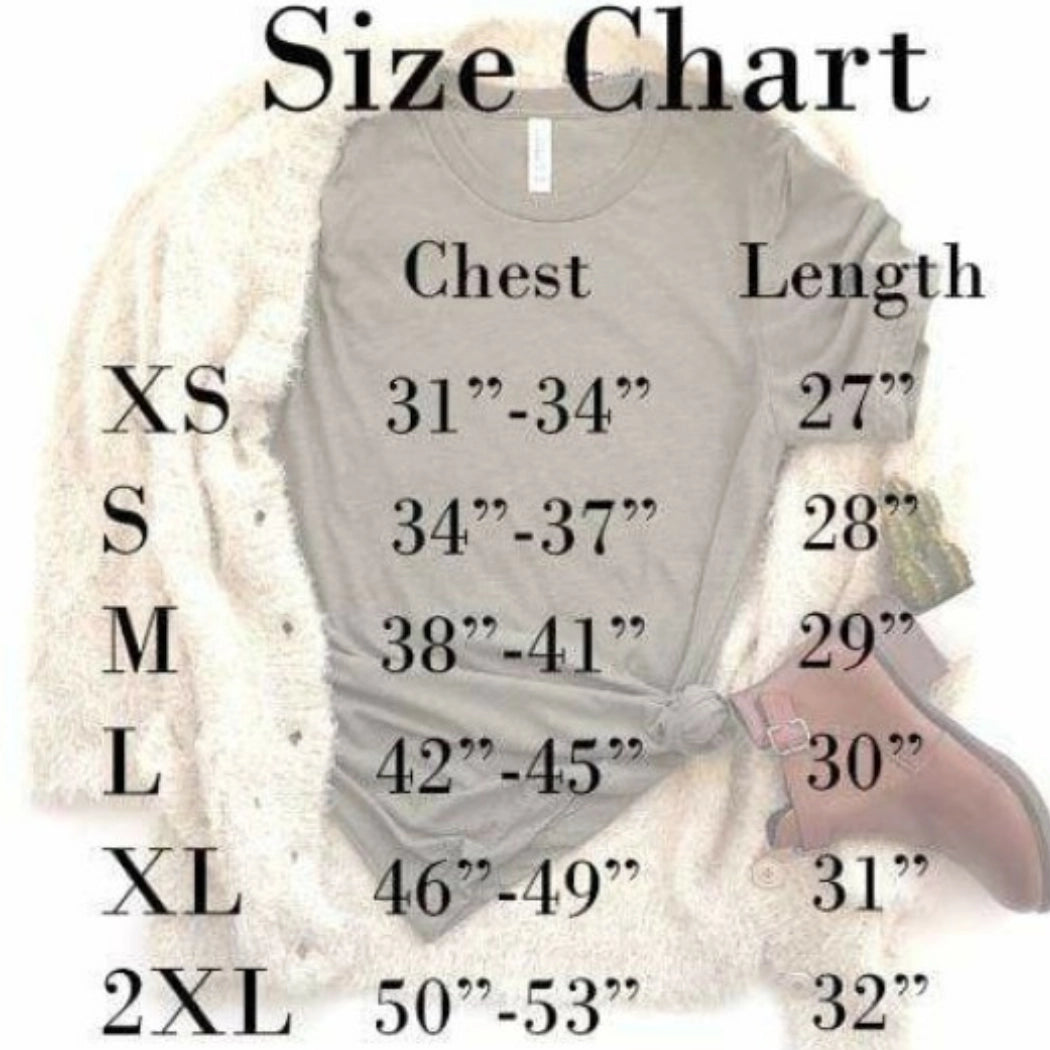 Size Chart T-Shirt