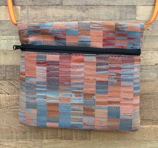 3 Zip Orange-Geometric Bag