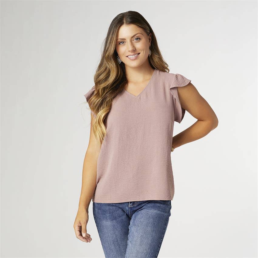 Daphne Flutter Sleeve Top