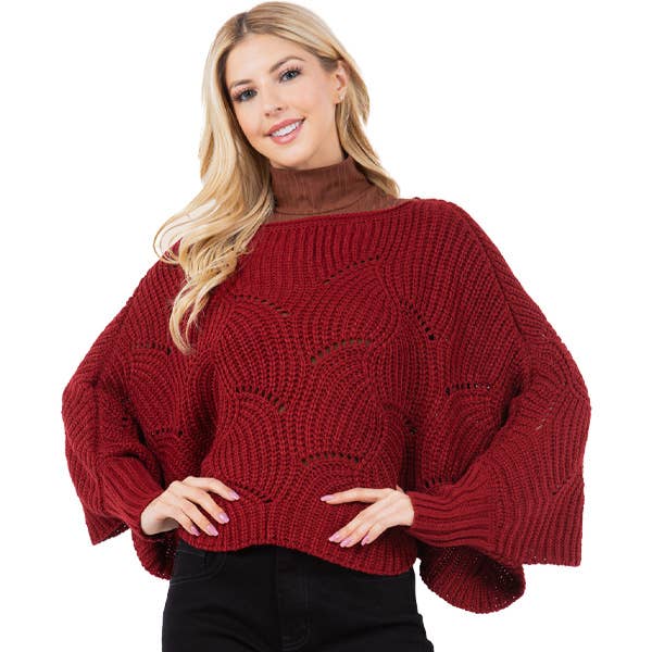 Sweater Poncho w/ Sleeves