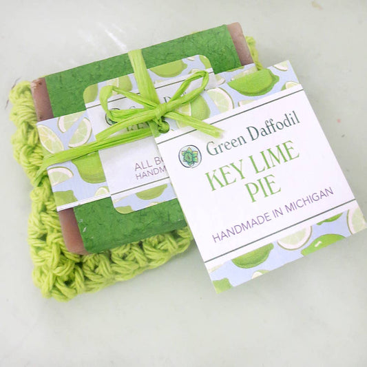 Key Lime Pie Soap & Washcloth Gift Set - Florida