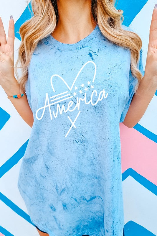 America Heart Colorburst Graphic Tee *Online Exclusive*