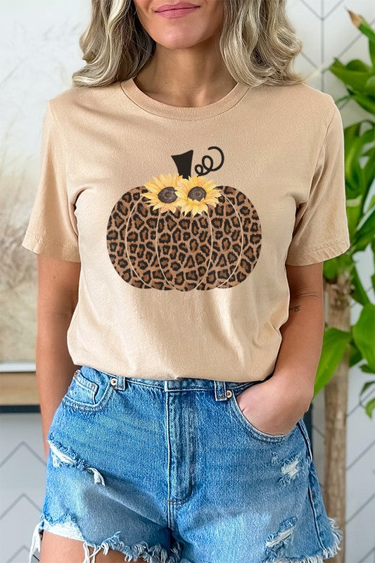 Leopard Sunflower Pumpkin Tee *Online Exclusive*