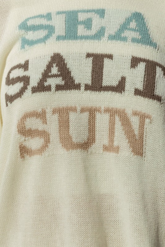 Round Neck Long Sleeve Sea Salt Sun Sweater *Online Exclusive*