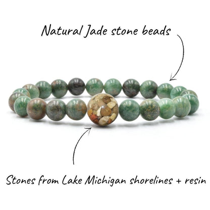 Lake Michigan Bracelet-African Jade