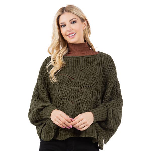 Sweater Poncho w/ Sleeves