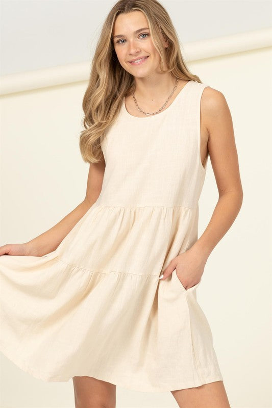 Good Girl Sleeveless Tiered Mini Dress *Online Exclusive*