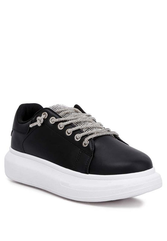 Jaxen Rhinestones Lace Up Sneakers *Online Exclusive*