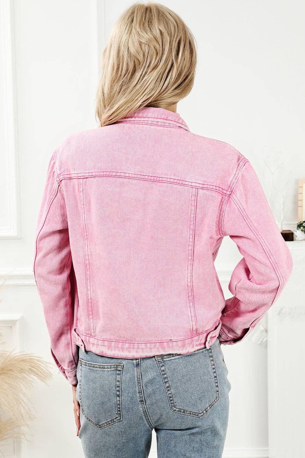 Celine Acid Wash Button Flap Pocket Denim Jacket