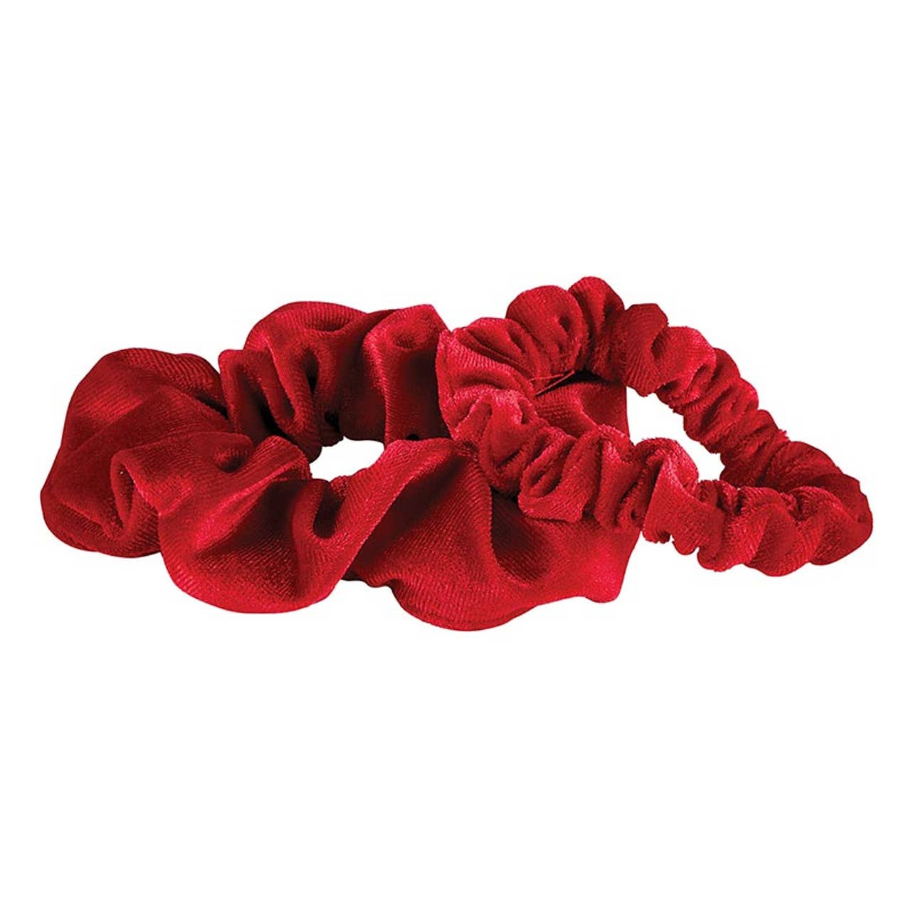 Velvet Scrunchie Present - Set of 2 - Red