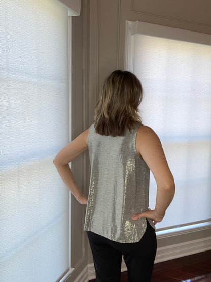 Shimmer Mock Tank Blouse