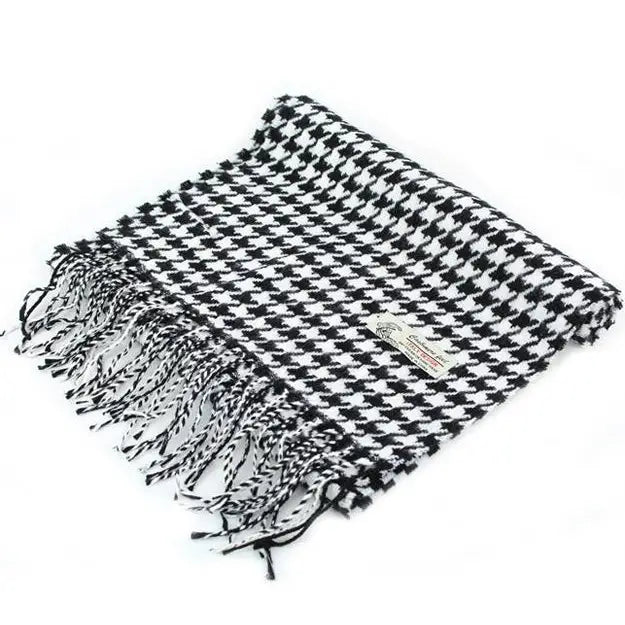 Houndstooth Cashmere Feel Scarf