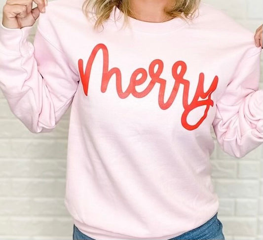 Red Merry pink sweatshirt