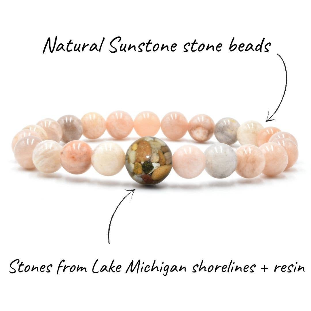 Lake Michigan Bracelet - Sunstone