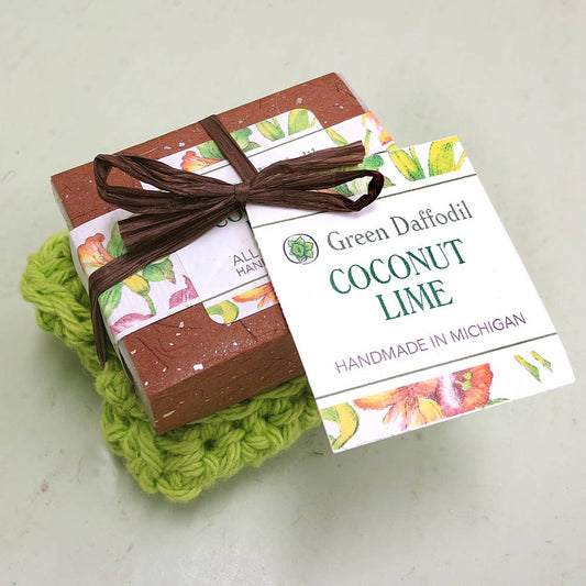 Coconut Lime Soap & Washcloth Set - Gift