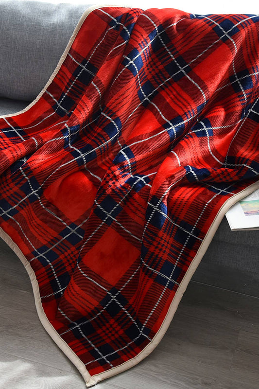 Tartan Plaid Fleece Sherpa Blanket