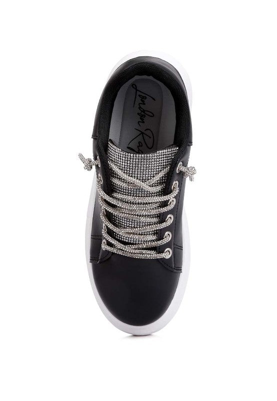 Jaxen Rhinestones Lace Up Sneakers *Online Exclusive*