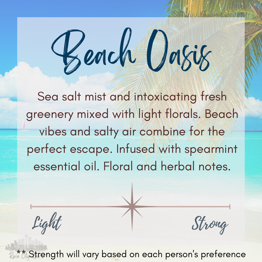 Beach Oasis Iridescent Luxury Candle ~ Fresh Spearmint