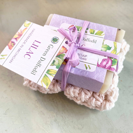 Lilac Soap & Washcloth Gift Set