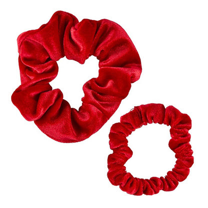 Velvet Scrunchie Present - Set of 2 - Red