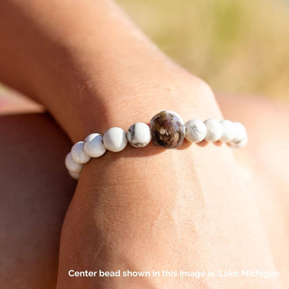 Lake Michigan Bracelet - White Howlite